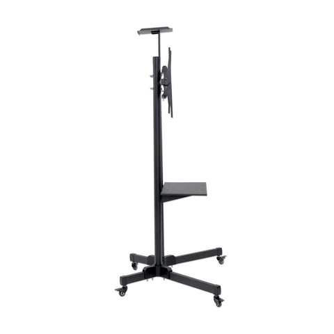 Soporte Tv Manhattan Tipo Carro 55kg De 32" A 65" Con Repisa 462174