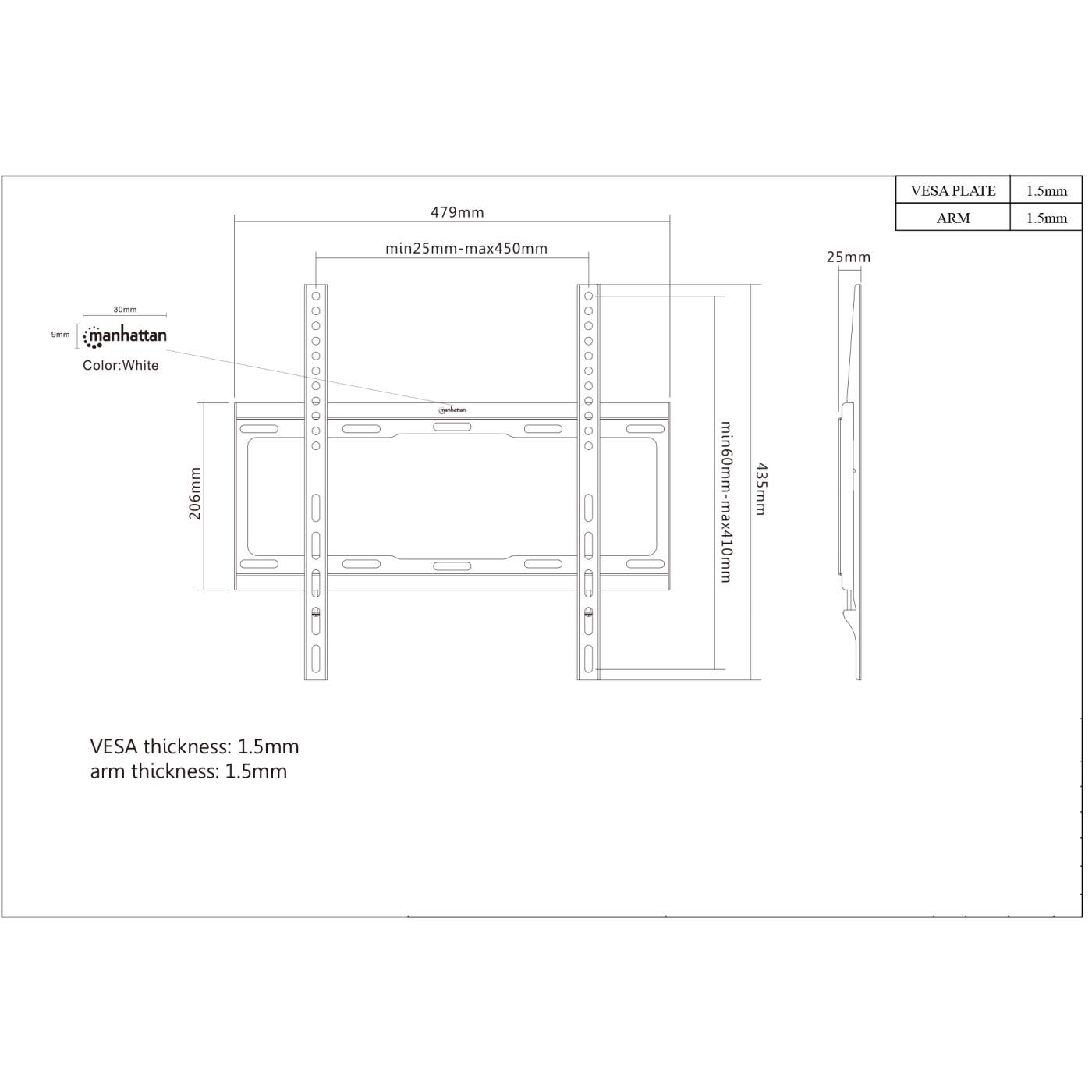 Soporte Universal Manhattan Pantalla 32 A 55 40kg 460934