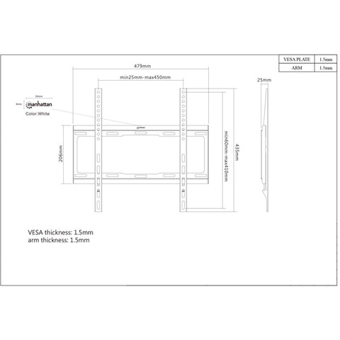 Soporte Universal Manhattan Pantalla 32 A 55 40kg 460934