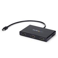 Splitter Multiplicador Mst Mini Displayport A 3 Puertos Hdmi - Hub Mst - Adaptador Multimonitor - Concentrador Mst Displayport 1.2 - 2x 4k 30hz - 1x 1080p - Windows - Startech.Com Modelo, Mstmdp123hd