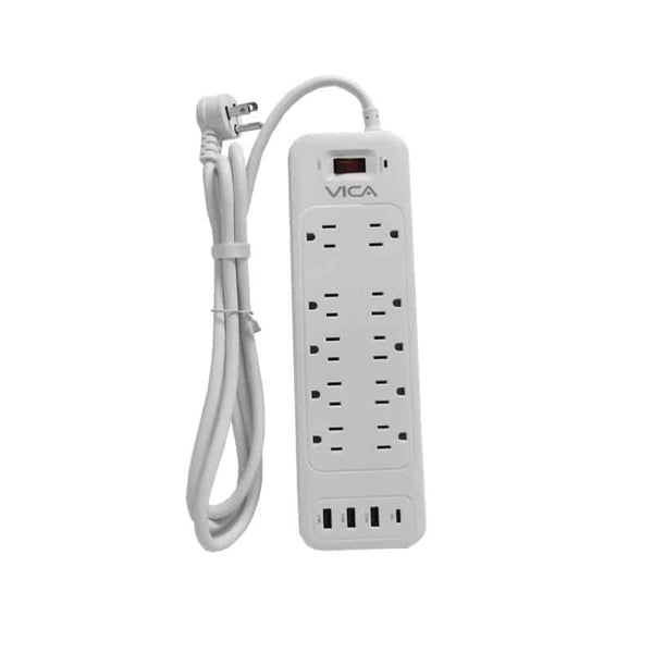 Supresor De Picos Vica Con 10 Tomas, 3 Puertos Usb-A Y 1 Puerto Usb-C (Ex 9P)