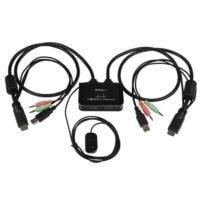 Switch Conmutador Kvm De 2 Puertos Hdmi® Usb Audio Mini Jack Con Cables Integrados Sin Alimentacion Externa - 1080p - Startech.Com Modelo, Sv211hdua