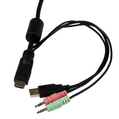 Switch Conmutador Kvm De 2 Puertos Hdmi® Usb Audio Mini Jack Con Cables Integrados Sin Alimentacion Externa - 1080p - Startech.Com Modelo, Sv211hdua