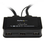 Switch Conmutador Kvm De 2 Puertos Hdmi® Usb Audio Mini Jack Con Cables Integrados Sin Alimentacion Externa - 1080p - Startech.Com Modelo, Sv211hdua