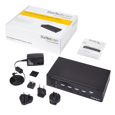 Switch Conmutador Kvm De 4 Puertos Hdmi 1080p Con Usb 3.0 - Startech.Com Modelo Sv431hdu3a2