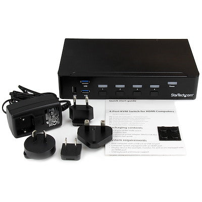 Switch Conmutador Kvm De 4 Puertos Hdmi 1080p Con Usb 3.0 - Startech.Com Modelo Sv431hdu3a2