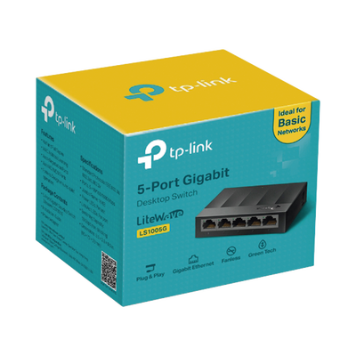 Switch De Escritorio Tp-Link De 5 Puertos 10, 100, 1000mbps, Ls1005g