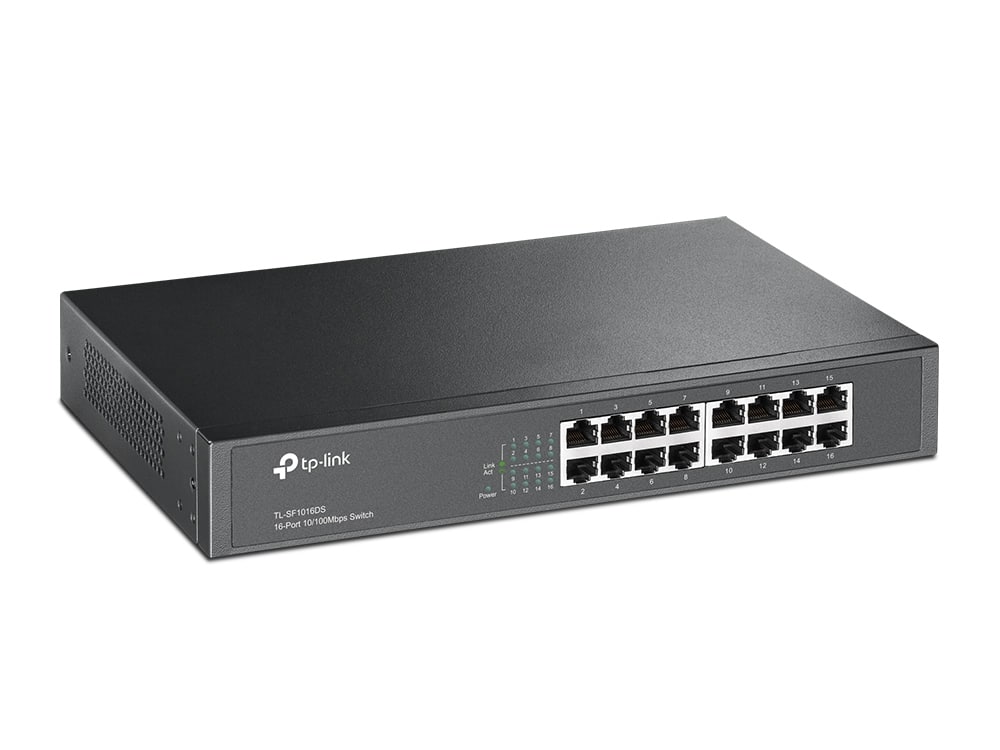 Switch Escritorio, Rack Tp-Link, 16 Puertos Fast, Save Energy 70%, Tl-Sf1016ds