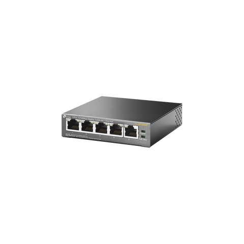 Switch Escritorio Tp-Link, 5 Puertos Fast, 4poe, 58w, Tl-Sf1005p
