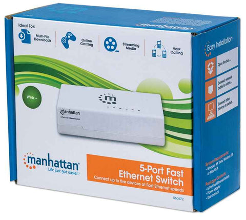 Switch Ethernet Manhattan 5 Puertos Blanco  560672