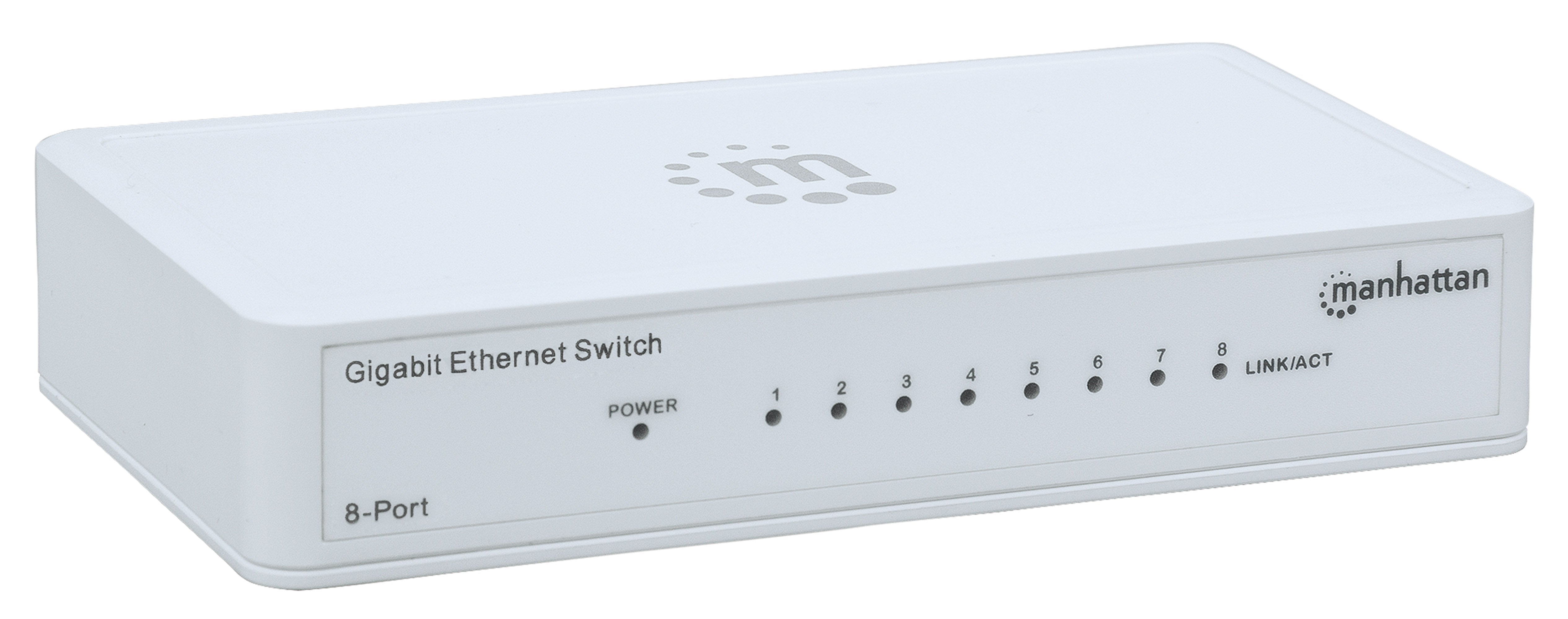 Switch Gb 8 Puertos Manhattan Ethernet Blanco 560702