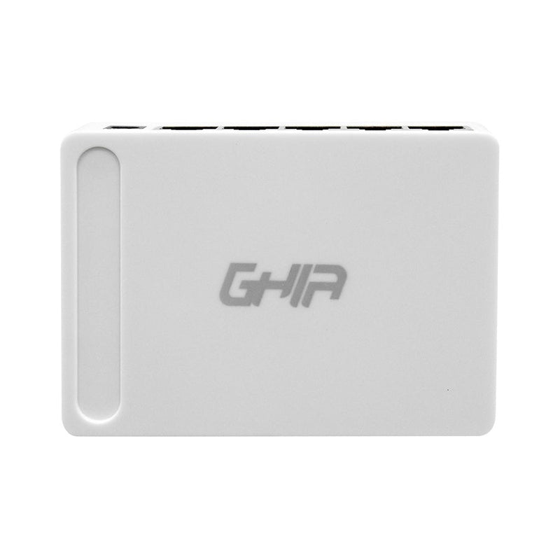 Switch Ghia 5 Puertos Rj45 10, 100, 1000 Mbps No Administrable Auto Mdi, Mdix Half Full Duplex, Gigabit