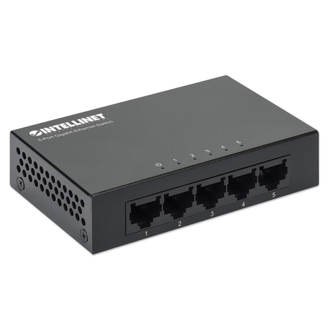 Switch Gigabit Intellinet 5 Puertos Metal Escritorio 530378