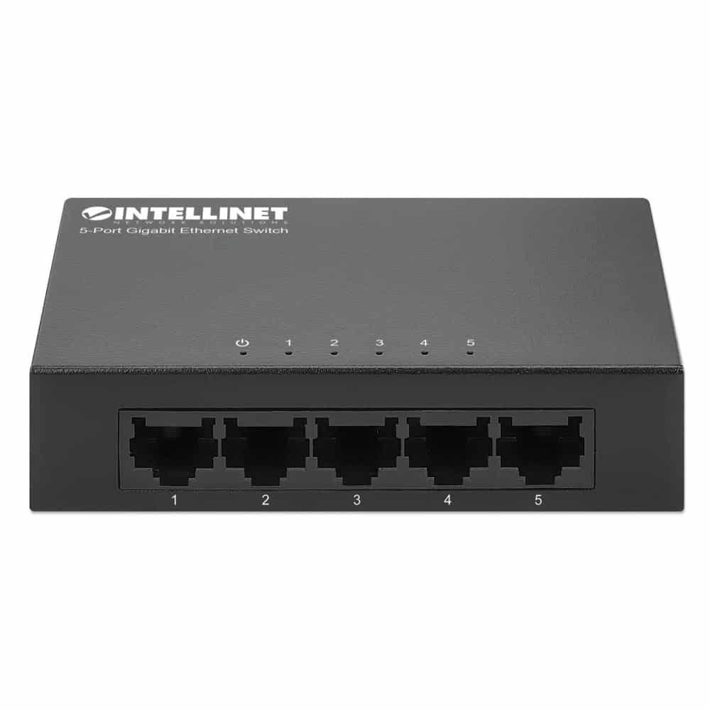 Switch Gigabit Intellinet 5 Puertos Metal Escritorio 530378