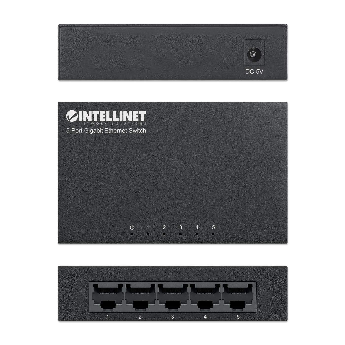 Switch Gigabit Intellinet 5 Puertos Metal Escritorio 530378