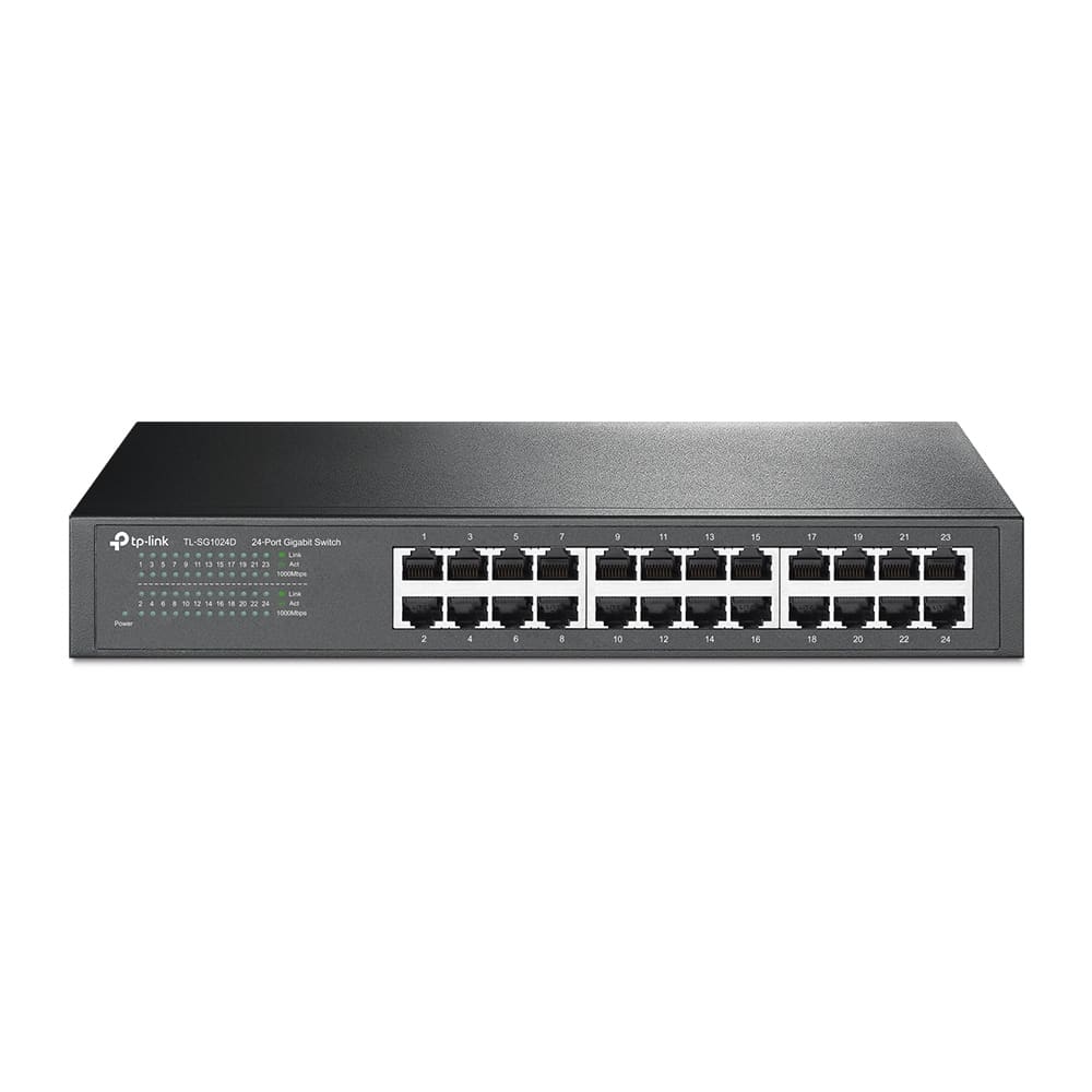 Switch Gigabit No Administrable De 24 Puertos 10, 100, 1000 Mbps Para Escritorio, Rack - Tl-Sg1024d