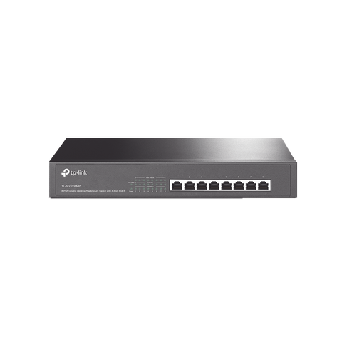 Switch Gigabit PoE+ no administrable de 8 puertos 10/100/1000 Mbps, para escritorio (TL-SG1008MP)