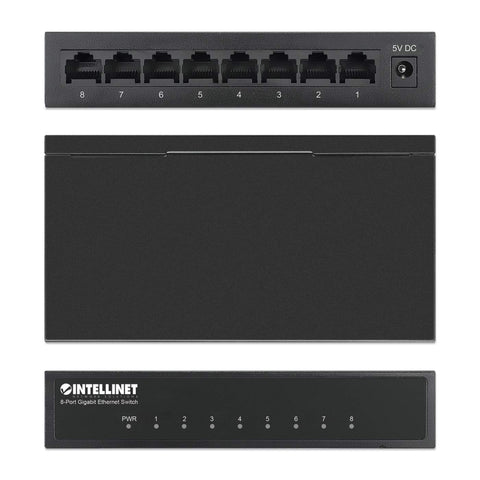 Switch Intellinet Gigabit 8 Puertos Metal Escritorio 530347