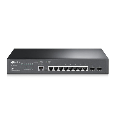 Switch Jetstream Sdn Administrable 8 Puertos 10, 100, 1000 Mbps + 2 Puertos Sfp, Administración Centralizada Omada Sdn -Tl-Sg3210