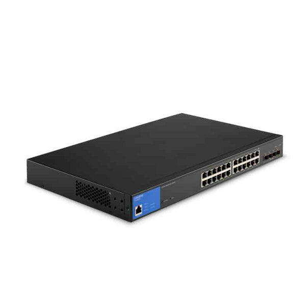 Switch Linksys 24-Puertos Administrado Gigabit 4 Puertos 1g Sfp+ (Lgs328pc)