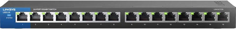 Switch Linksys Metalico 16 Puertos Gigabit No Administrable (Lgs116)