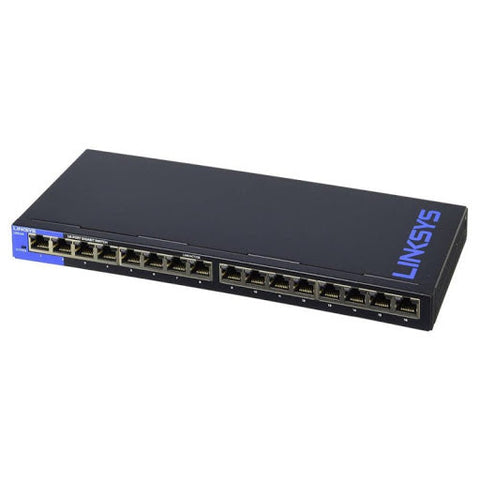 Switch Linksys Metalico, Escritorio, 16 Puertos Gigabit, 8 Puertos Poe+, Lgs116p