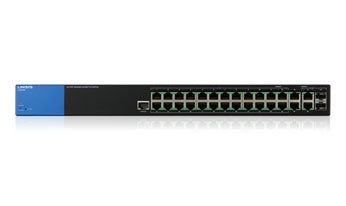 Switch Linksys Metalico, Rack, Capa 2, 3, 28 Puertos Poe Gigabit, Sfp, Lgs528p