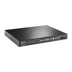 Switch Poe+ Jetstream Sdn Administrable 24 Puertos 10, 100, 1000 Mbps + 4 Puertos Sfp+, 24 Puertos Poe+, 384w, Administración Centralizada Omada Sdn - Tl-Sg3428xmp
