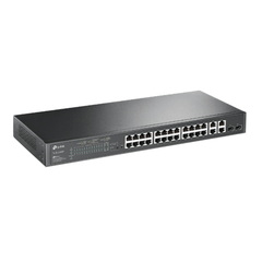Switch Poe+ Jetstream Sdn Administrable 24 Puertos 10, 100 Mbps + 2 Puertos 10, 100, 1000 Mbps (Uplink) + 2 Puertos Sfp, Administración Centralizada Omada Sdn - Tl-Sl2428p