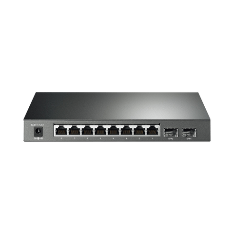 Switch Poe Jetstream Sdn Administrable 8 Puertos 10, 100, 1000 Mbps + 2 Puertos Sfp, 8 Puertos Poe, Administración Centralizada Omada Sdn - Tl-Sg2210p