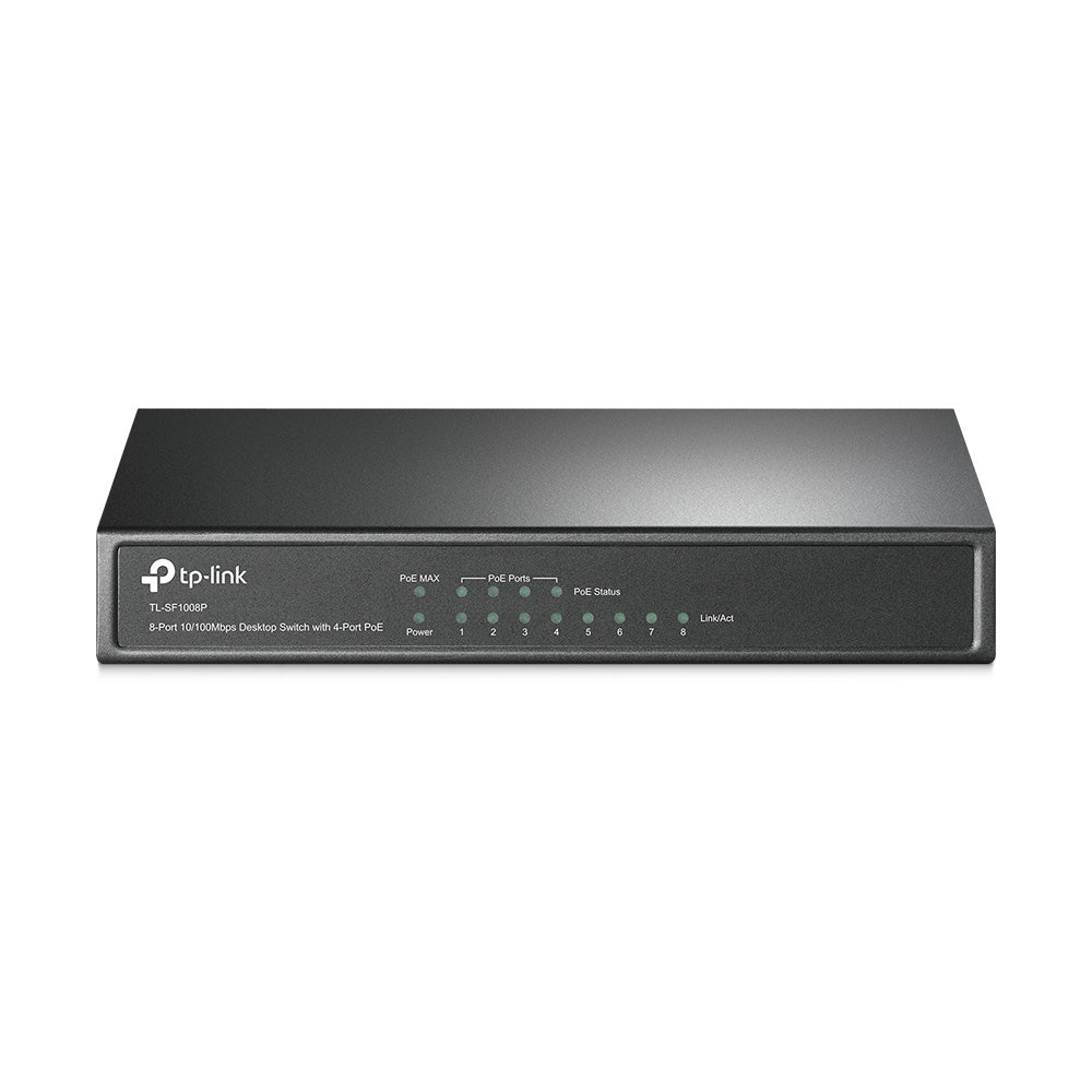 Switch Poe No Administrable De Escritorio 8 Puertos 10, 100 Mbps, 4 Puertos Poe, 57 W