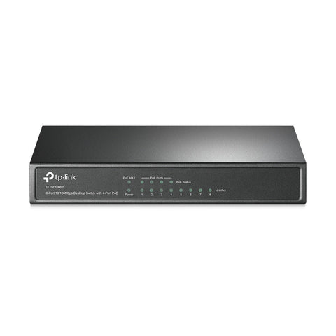 Switch Poe No Administrable De Escritorio 8 Puertos 10, 100 Mbps, 4 Puertos Poe, 57 W