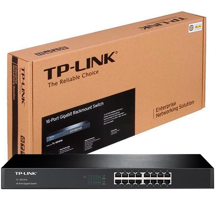 Switch Rack Tp-Link, 16 Puertos Giga, Save Energy 40%, Tl-Sg1016