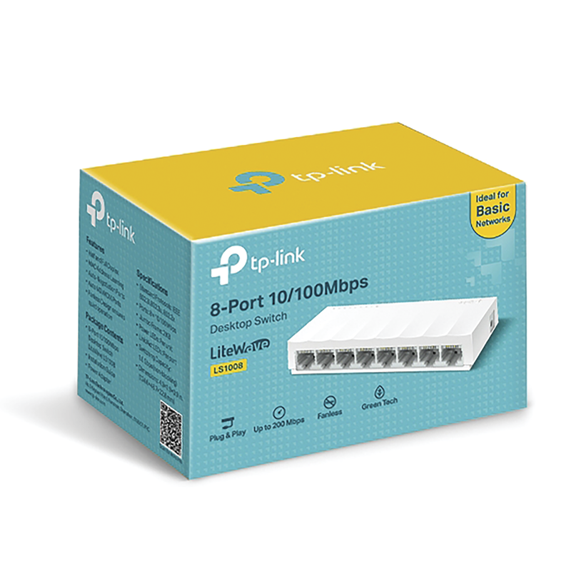 Switch Tp-Link Para Escritorio 8 Puertos, Ls1008 10,100 - Ls1008