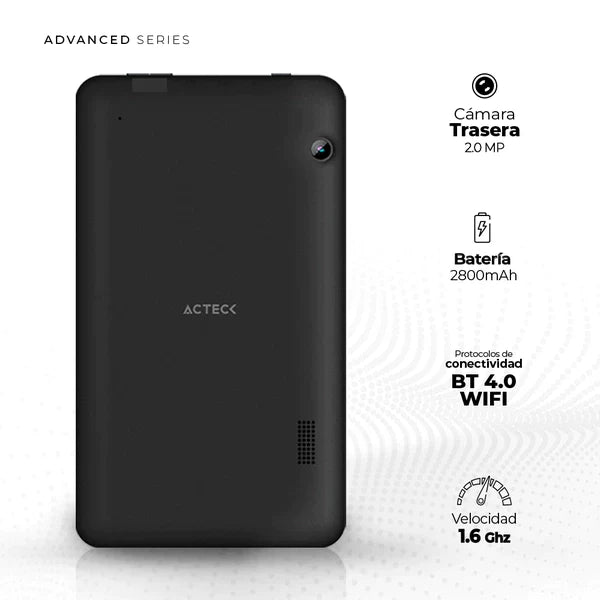 Tablet Acteck 7" Chill Plus Tp450 2gb, 16gb,4 Cores, Wifi, Bt Ac-934312