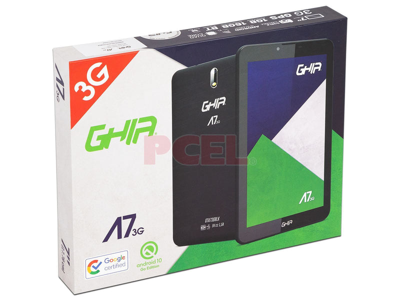 Tablet Ghia 7 A7 3g Y Wifi, Sc7731e Quadcore, Ips, Bluetooth 4.0, 1gb Ram, 16gb Rom , 2cam, 2500mah, Android 10, Negra
