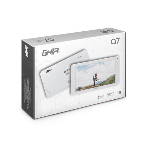 Tablet Ghia 7 A7 Wifi, A133 Quadcore, 2gb Ram, 16gb, 2 Camaras, Wifi, Bluetooth, Android 11, Blanca