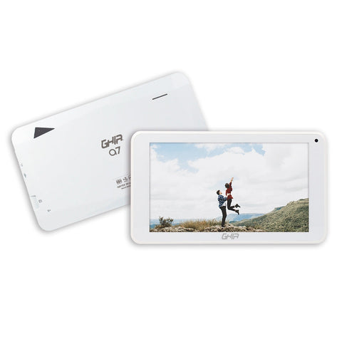 Tablet Ghia 7 A7 Wifi, A133 Quadcore, 2gb Ram, 16gb, 2 Camaras, Wifi, Bluetooth, Android 11, Blanca