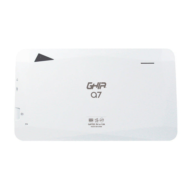 Tablet Ghia 7 A7 Wifi, A133 Quadcore, 2gb Ram, 16gb, 2 Camaras, Wifi, Bluetooth, Android 11, Blanca