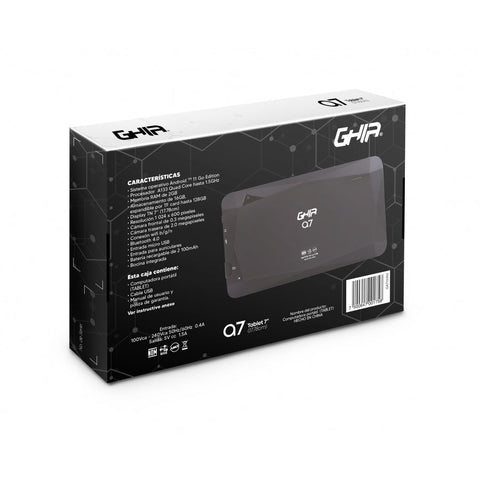 Tablet Ghia 7 A7 Wifi, A133 Quadcore, 2gb Ram, 16gb,  2 Camaras, Wifi, Bluetooth