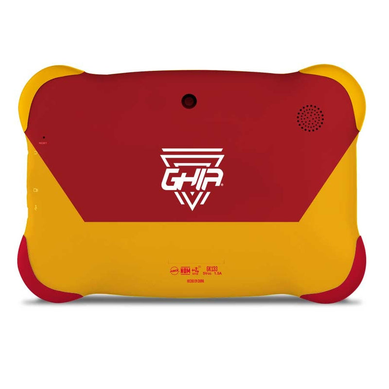 Tablet Ghia 7 Kids, A133 Quadcore, 1gb Ram, 16gb, 2cam, Wifi, Bluetooth, 2500mah, Android 11 Go, Roja