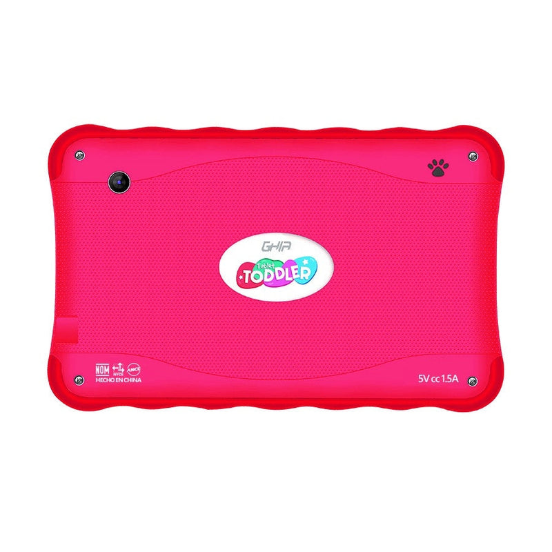 Tablet Ghia 7 Toddler, A133 Quadcore, 1gb Ram, 16gb, 2cam, Wifi, Bluetooth, 2500mah, Android 11 Go, Roja