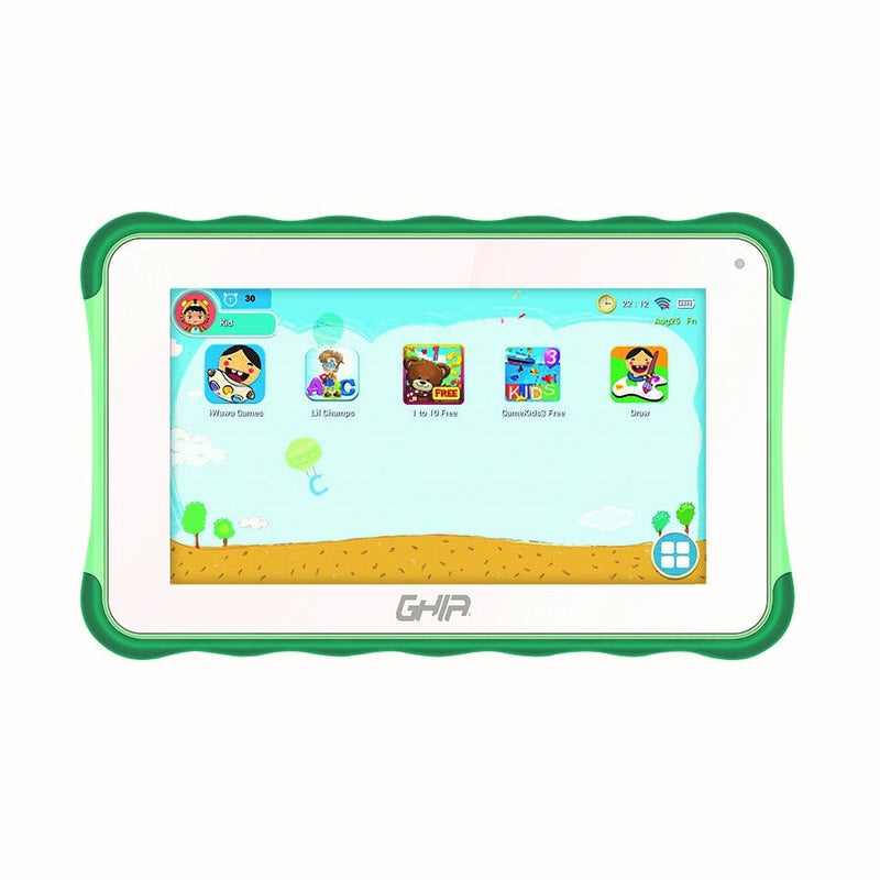 Tablet Ghia 7 Toddler, A133 Quadcore, 1gb Ram, 16gb, 2cam, Wifi, Bluetooth, 2500mah, Android 11 Go, Verde