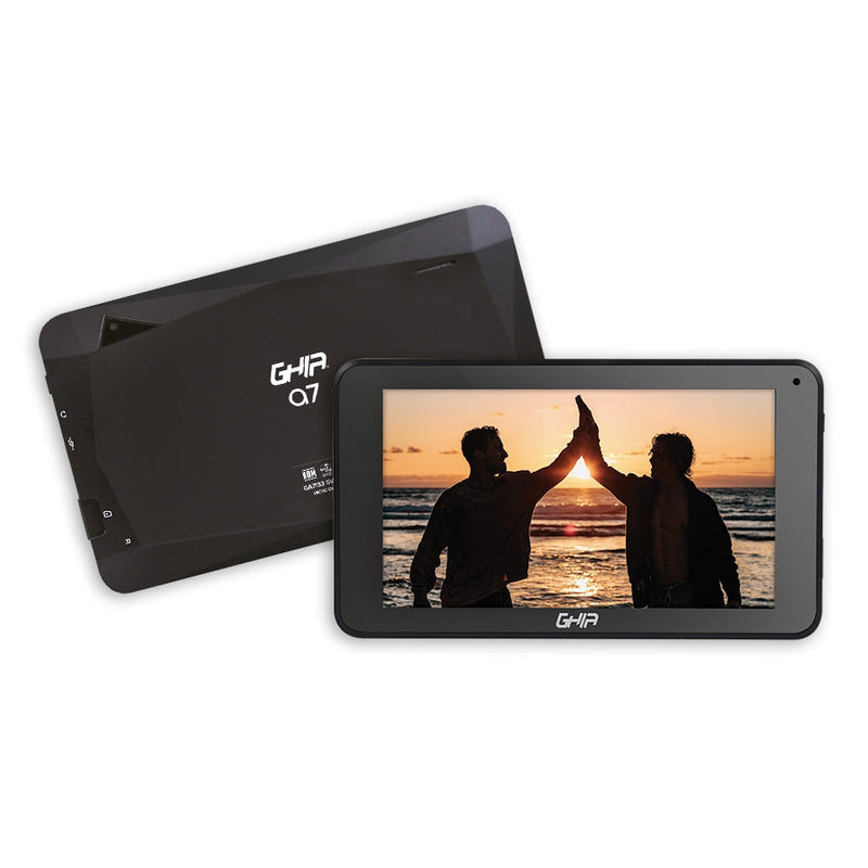 Tablet GHIA A7 GA7133N3 Negro. Pantalla De 7 Pulgadas, Procesador A133 Quadcore, 2GB RAM, 32GB Almacenamiento, Android 11 Go Edition.