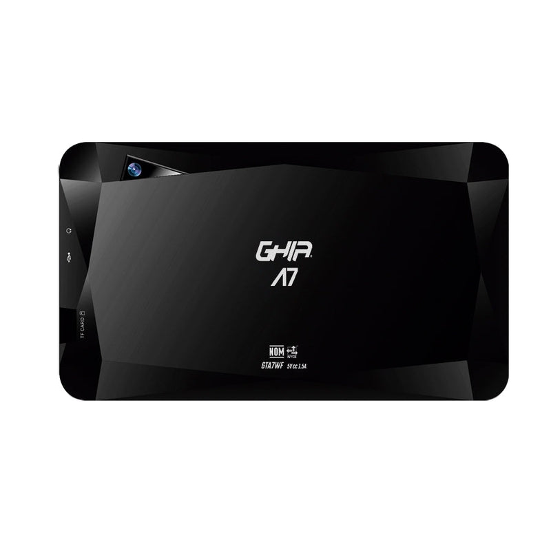 Tablet Ghia A7 Wifi , A50 Quadcore , Wifi , Bt , 1gb , 16gb , 0.3mp2mp , 2100mah , Android 9 Go Edition , Negra