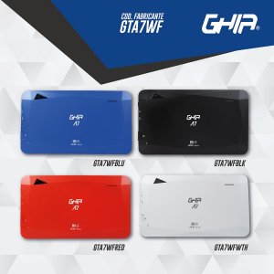 TABLET GHIA A7 WIFI/A50 QUADCORE/WIFI/BT/1GB/16GB/0.3MP2MP/2100MAH/ANDROID 9 GO EDITION/ROJA