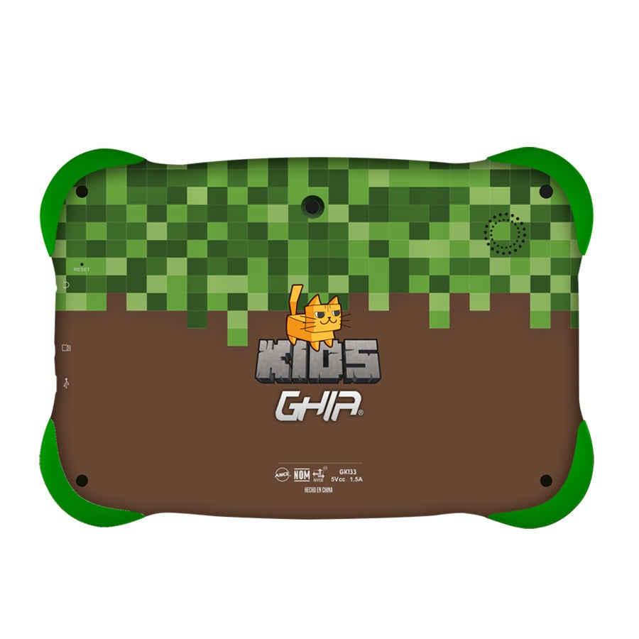 TABLET GHIA KIDS 7 PULG , A133 QUADCORE , 2GB RAM , 32GB, 2CAM , WIFI , BLUETOOTH , 2500MAH , ANDROID 13 GO, VERDECAFE