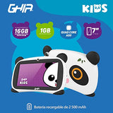 TABLET GHIA PANDA 7 PULGADAS/A50 QUADCORE/1GB/16GB/2CAM/WIFI/BLUETOOTH/2500MAH/ANDROID 9 GO EDITION / OJOS CAFES