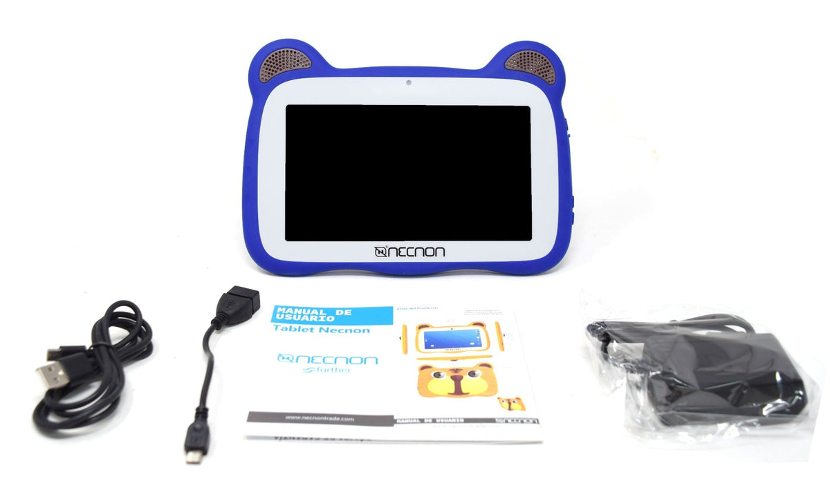 TABLET KIDS NECNON M002W-2T 2GB RAM 16GB 7" ANDROID 10 MODELO TIGRE AZUL