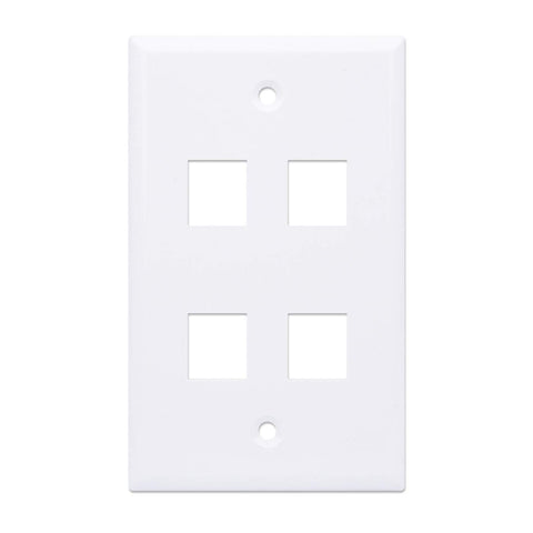 Tapa Para Caja 4 Perforaciones Montaje Al Ras Intellinet Bco 163316